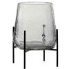 LANA DECO - Vase design sur pied "irrégulier" 25cm transparent