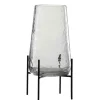 LANA DECO - Vase design sur pied "irrégulier" 32cm transparent