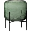 LANA DECO - Vase design sur pied "irrégulier" 18cm vert