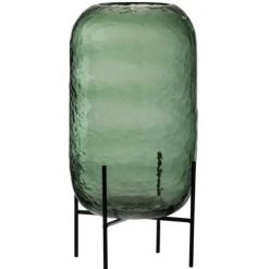 LANA DECO - Vase design sur pied "irrégulier" 30cm vert