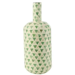 LANA DECO - Vase goutte motif mosaïque "nuye" 54cm vert