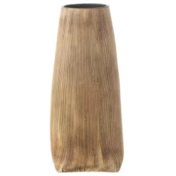 LANA DECO - Vase long design en céramique "maria" 29cm marron