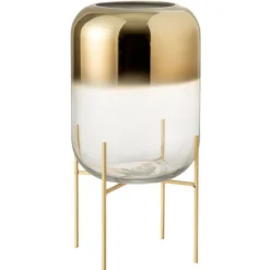 LANA DECO - Vase sur pied design "oceanne" 36cm or