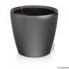 LECHUZA - Pot Classico Premium LS, coloris anthracite métallisé D.21cm