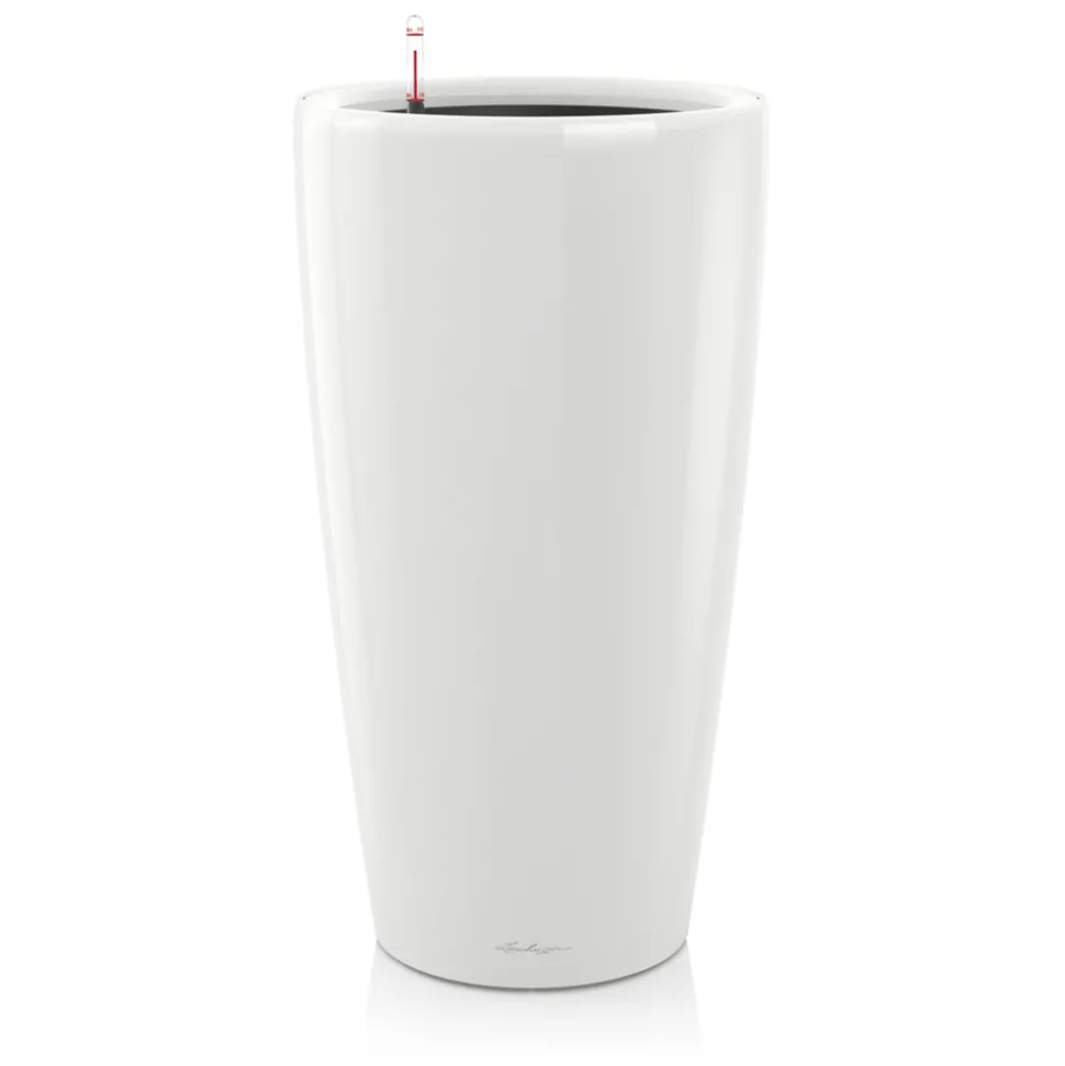 LECHUZA - Pot Rondo, coloris blanc D.32xH.56cm