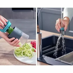 LEIFHEIT - Râpe à légumes à spirales manuelle inox 3 lames en 1