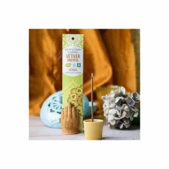 LES ENCENS DU MONDE - Encens indien vétiver 80 bâtonnets de 45 min