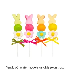 LES GOURMANDISES DE SOPHIE - Brochette de guimauve "Lou le lapinou", vendue à l'unité - 23g