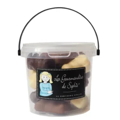 LES GOURMANDISES DE SOPHIE - Seau Oursons à la guimauve 3 chocolats 170g