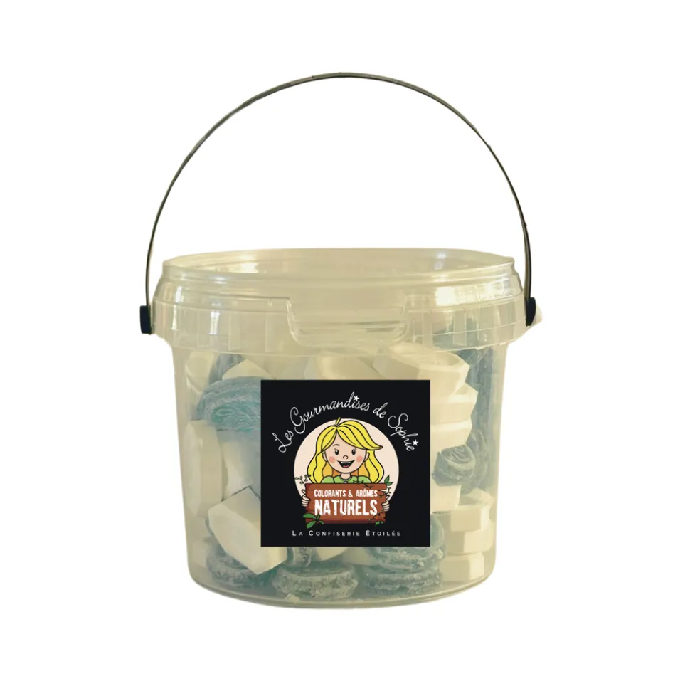 LES GOURMANDISES DE SOPHIE - Seau confiseries : duo fraîcheur, pastilles à la menthe - 190g