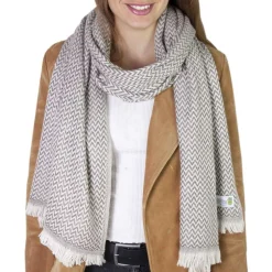 LES JARDINS DE LA COMTESSE - Etole / pashmina femme marron glacé