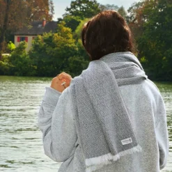 LES JARDINS DE LA COMTESSE - Etole / pashmina femme gris foncé