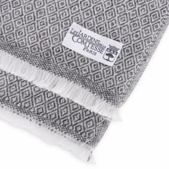 LES JARDINS DE LA COMTESSE - Echarpe cachemire et laine gris foncé