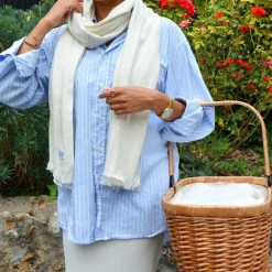 LES JARDINS DE LA COMTESSE - Pashmina cachemire beige amande