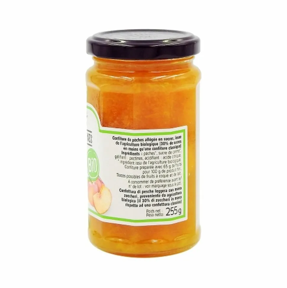 LES P'TITES TARTINES - Confiture de pêches allégée bio - les p'tites tartines