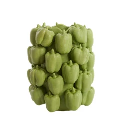 LIGHT AND LIVING - Vase bellpepper céramique vert 24x23x33cm