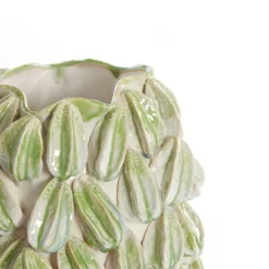 LIGHT AND LIVING - Vase carambola céramique vert 35x33x47cm