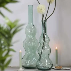 LIGHT AND LIVING - Vase venerio verre vert 75x27x27cm