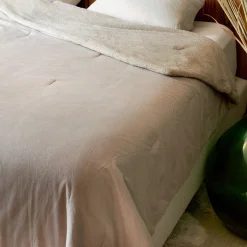 LINDER - Linder - jeté de lit réversible polaire/motif jacquard