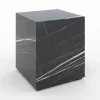 Lison - table d'appoint effet marbre noire