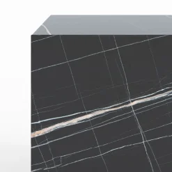 Lison - table d'appoint effet marbre noire