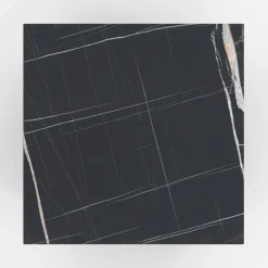 Lison - table d'appoint effet marbre noire