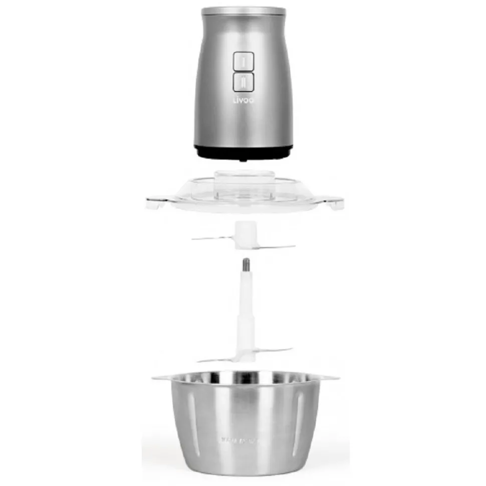 Livoo hachoir multifonction 2l 500w gris/inox - dop237