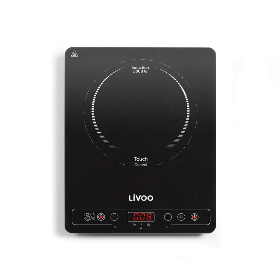 Livoo table à induction posable 2000w noir - doc235