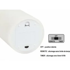 LOTTI - Bougie led en cire ivoire à piles flamme en mouvement h15cm blanc chaud timer lotti