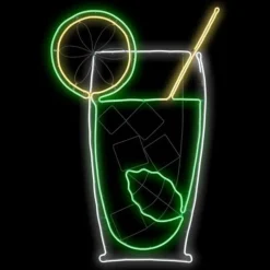 LOTTI - Lampe néon mojito 115x75 cm 832 led blanc chaud vert blanc froid ip44 lotti