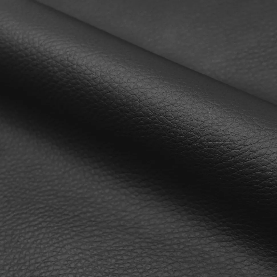 Louis - chaise de bureau pivotante en bois foncé et pu noir