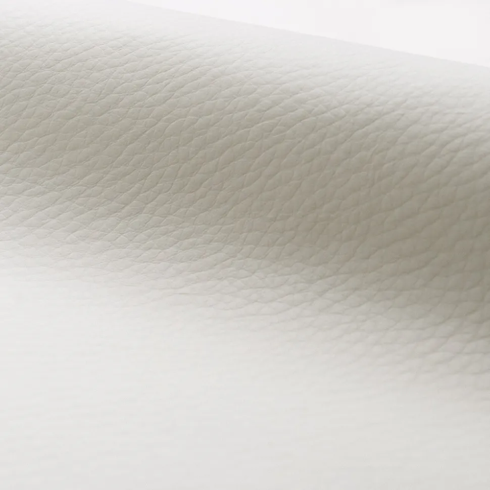 Louis - chaise de bureau pivotante en bois et pu blanc