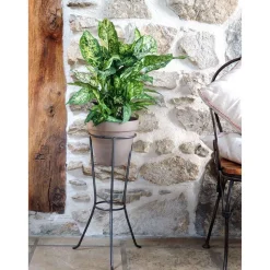 LOUIS MOULIN - Colonne (pour 1 pot Ø 20-22 cm), en métal gris H. 57 cm