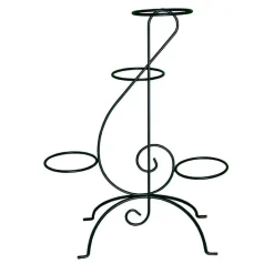 LOUIS MOULIN - Porte plantes Clé de sol pour 4 pots Ø 20cm, métal anthracite H.80cm