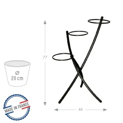 LOUIS MOULIN - Porte plante 3p tube anthracite