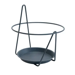 LOUIS MOULIN - Porte-pot avec soucoupe (mural) anthracite, pour pot 20-22 cm