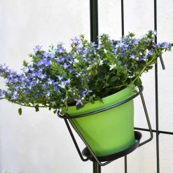 LOUIS MOULIN - Porte-pot avec soucoupe à accrocher anthracite, pour pot 16-18 cm