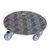LOUIS MOULIN - Support poterie avec 4 roulettes, en aluminium Ø 30 cm