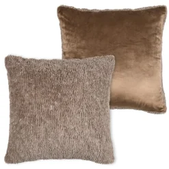 LOVELY CASA - Lovely casa - coussin carré fausse fourrure avec recto velours