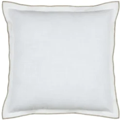 LOVELY CASA - Lovely casa - coussin coton volant plat feston noir