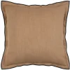 LOVELY CASA - Lovely casa - coussin coton volant plat feston noir