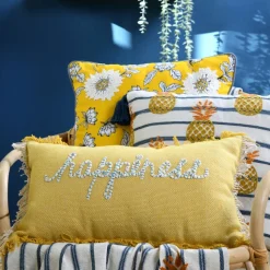 LOVELY CASA - Lovely casa - coussin rectangulaire happiness