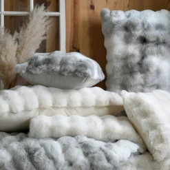 LOVELY CASA - Lovely casa - coussin déhoussable imitation fourrure