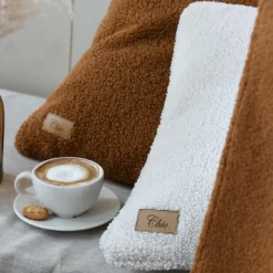 LOVELY CASA - Lovely casa - coussin carré - effet bouclette