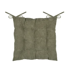 LOVELY CASA - Lovely casa - galette de chaise carrée en velours côtelé