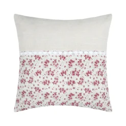 LOVELY CASA - Lovely casa - coussin carré fleurs en coton