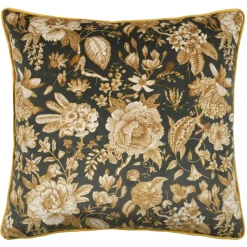 LOVELY CASA - Lovely casa - coussin velours à motif floral
