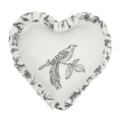 LOVELY CASA - Lovely casa - coussin coeur style campagne chic