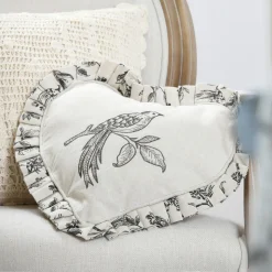 LOVELY CASA - Lovely casa - coussin coeur style campagne chic