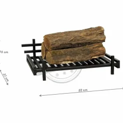 MAGNUS - Grille de cheminée en acier 52 cm